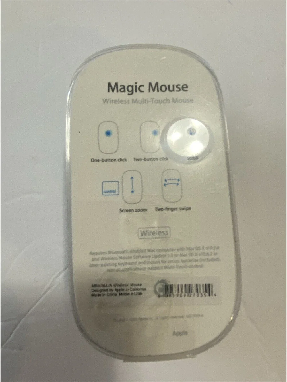 Apple A1296 Magic Mouse - MB829LL/A - Wireless Bluetooth Mouse for Mac Used